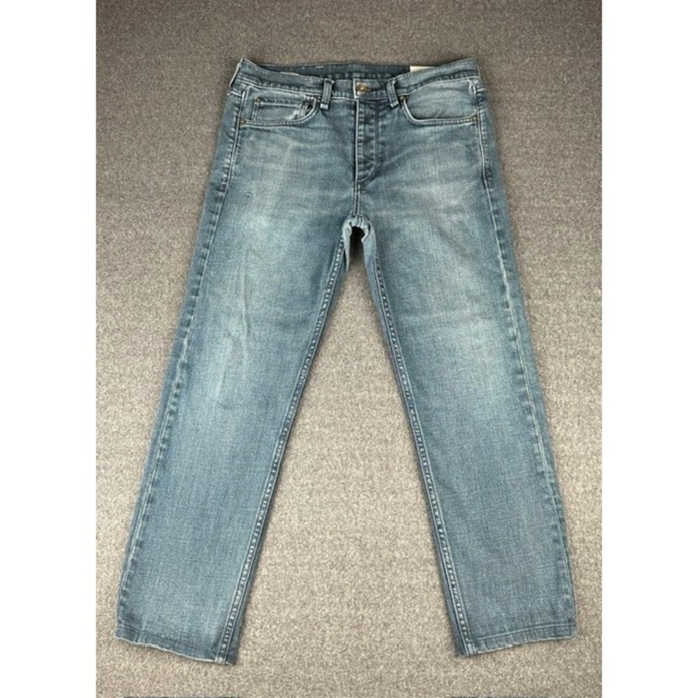 Rag & Bone Fit 2 Slim Jeans Glazer Wash Blue Stretch Denim Mens 32x26 Hemmed